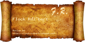 Flock Róbert névjegykártya